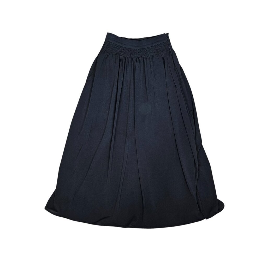 Babaton Aritzia Black Flowy Midi Skirt Sz 00